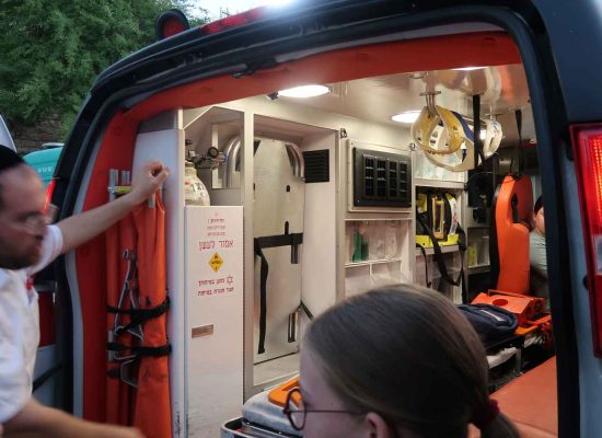 היחידה בשטח המרכז החרדי להצלת חיים. יום פתוח